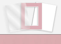 Pkg 092: Acrylic, Foamboard, and Mat #0909 (English Rose) with 2 inch Border