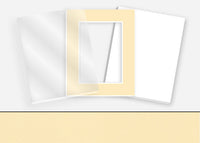 Standard Pkg 048: Glass, Foamboard, and Mat #C1009 (Light Jonquil) with 2 inch Border