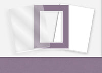 Standard Pkg 223: Acrylic, Foamboard, and Mat #C1015 (Gray Violet) with 2 inch Border