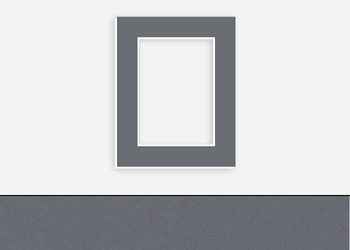 Custom Border Standard Mat 302: #C1019 (Photo Gray)