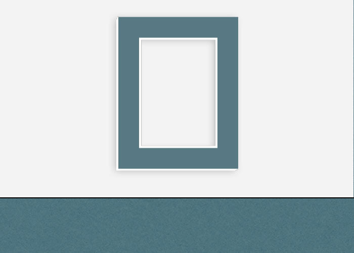 Custom Border Standard Mat 221: #C1047 (Williamsburg Blue)