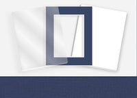 Standard Pkg 202: Acrylic, Foamboard, and Mat #C1053 (Delft Blue) with 2 inch Border