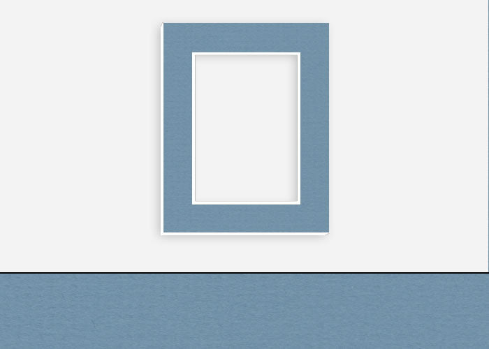 Custom Border Standard Mat 188: #C1073 (Biscay Blue)