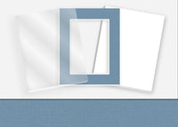 Standard Pkg 188: Glass, Foamboard, and Mat #C1073 (Biscay Blue) with 2 inch Border