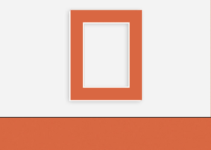 Custom Border Standard Mat 273: #C1077 (Burnt Orange)