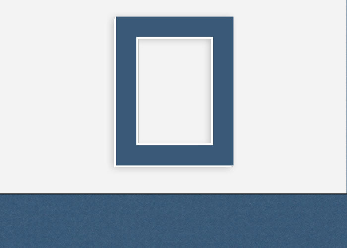 Custom Border Standard Mat 218: #C1081 (Volcano Blue)