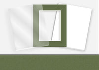 Standard Pkg 142: Acrylic, Foamboard, and Mat #C1084 (Avocado) with 2 inch Border