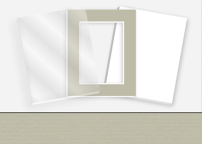 Standard Pkg 127: Acrylic, Foamboard, and Mat #C1089 (Sauterne) with 2 inch Border