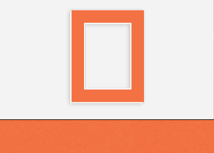 Custom Border Standard Mat 271: #C3325 (Mandarin)