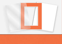 Standard Pkg 271: Acrylic, Foamboard, and Mat #C3325 (Mandarin) with 2 inch Border