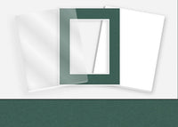 Standard Pkg 153: Acrylic, Foamboard, and Mat #C3333 (Black Watch) with 2 inch Border
