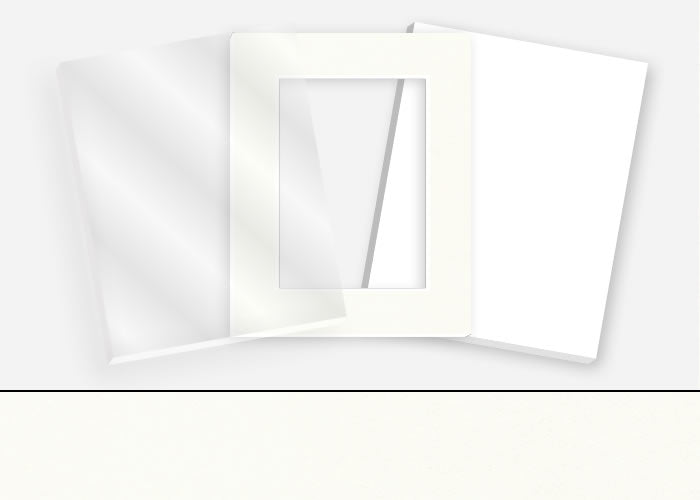Standard Pkg 018: Glass, Foamboard, Mat #C3343 (Off White) with 2 inch Border