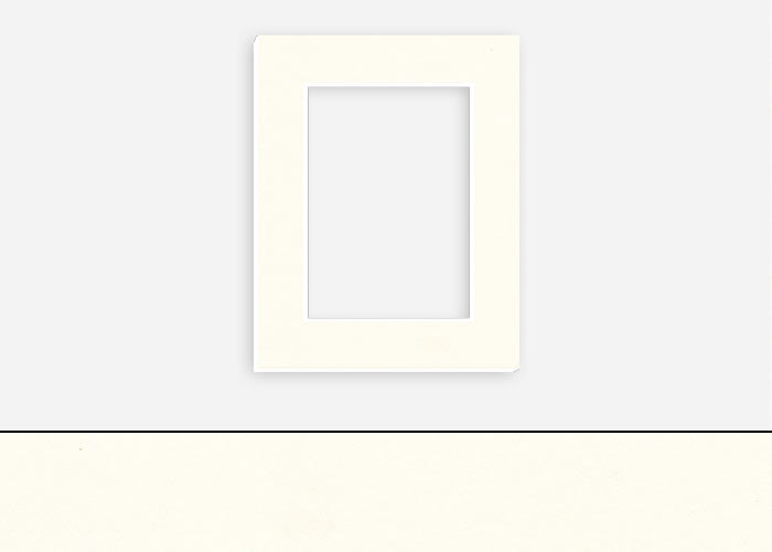 Custom Border Standard Mat 026: #C33 (White/Cream Smooth)