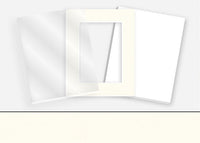 Standard Pkg 026: Glass, Foamboard, Mat #C33 (White/Cream Smooth) with 2 inch Border