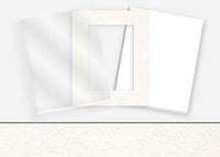 Standard Pkg 028: Glass, Foamboard, Mat #C34 (White/Cream Pebbled) with 2 inch Border