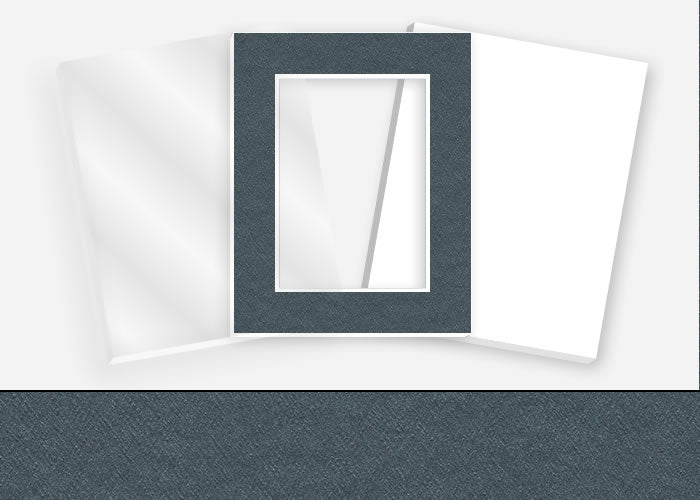 Standard Pkg 216: Acrylic, Foamboard, and Mat #C3703 (Gunmetal) with 2 inch Border