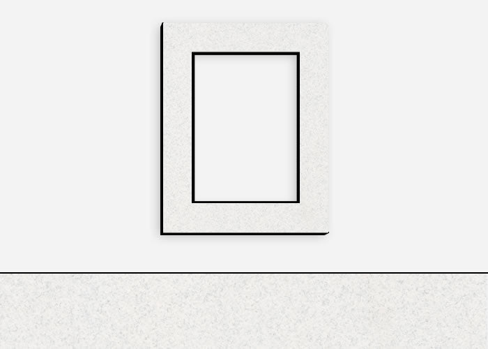 Custom Border Standard Mat 278: #C61027 (Silver Gray w/ Black Core)
