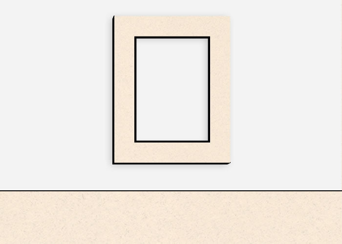 Custom Border Standard Mat 045: #C61028 (Spice Ivory w/ Black Core)