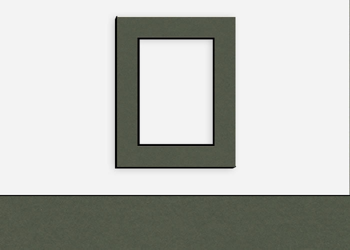 Custom Border Standard Mat 144: #C61032 (Dark Olive w/ Black Core)