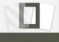 Standard Pkg 144: Glass, Foamboard, and Mat #C61032 (Dark Olive w/ Black Core) with 2 inch Border