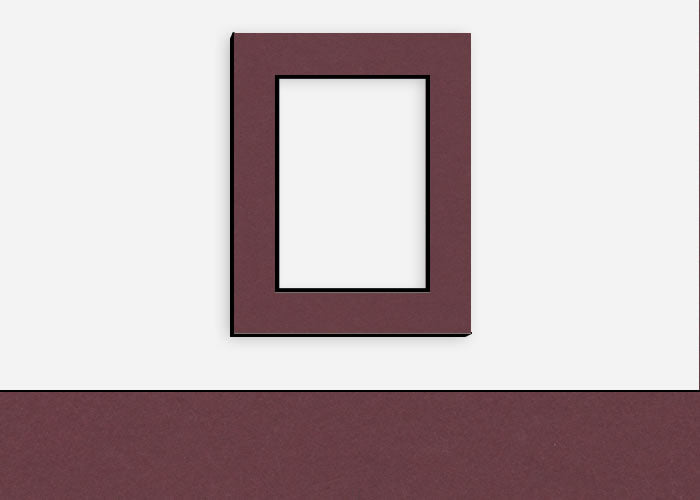 Custom Border Standard Mat 233: #C61038 (Maroon w/ Black Core)