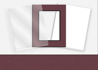 Standard Pkg 233: Glass, Foamboard, and Mat #C61038 (Maroon w/ Black Core) with 2 inch Border