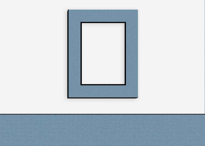 Custom Border Standard Mat 189: #C61073 (Biscay Blue w/ Black Core)