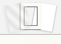 Standard Pkg 020: Glass, Foamboard, Mat #C63297 (Arctic White w/ Black Core) with 2 inch Border