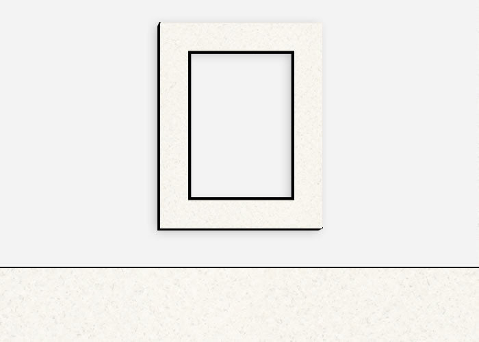 Custom Border Standard Mat 030: #C63300 (Alabaster w/ Black Core)