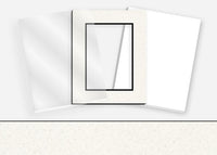Standard Pkg 030: Glass, Foamboard, Mat #C63300 (Alabaster w/ Black Core) with 2 inch Border