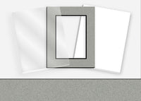Standard Pkg 293: Acrylic, Foamboard, and Mat #C63311 (Granite w/ Black Core) with 2 inch Border