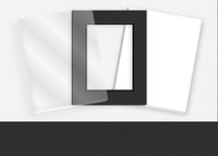 Standard Pkg 319: Glass, Foamboard, and Mat #C63344 (Manor Black w/ Black Core) with 2 inch Border
