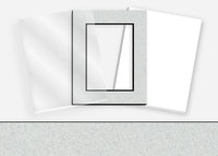 Standard Pkg 282: Acrylic, Foamboard, and Mat #C6915 (Fog w/ Black Core) with 2 inch Border