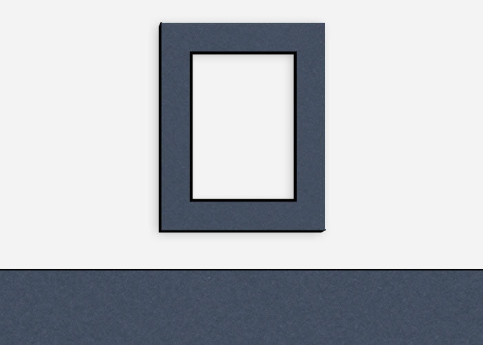 Custom Border Standard Mat 206: #C6977 (Newport Blue w/ Black Core)