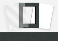 Standard Pkg 317: Glass, Foamboard, and Mat #C6989 (Raven Black w/ Black Core) with 2 inch Border