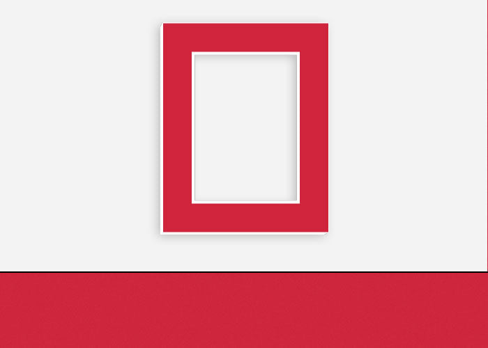 Custom Border Standard Mat 262: #C900 (Red)