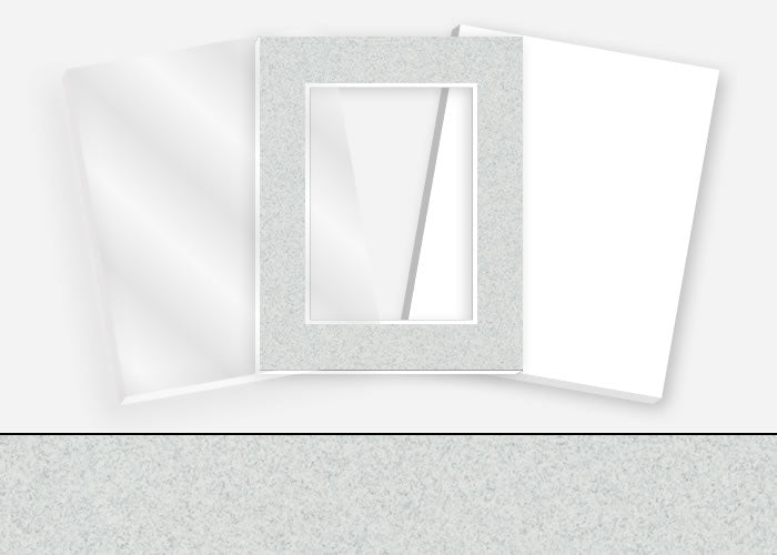 Standard Pkg 281: Glass, Foamboard, and Mat #C915 (Fog) with 2 inch Border