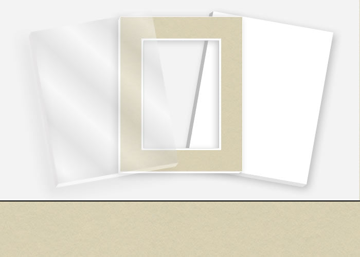 Standard Pkg 062: Acrylic, Foamboard, and Mat #C962 (French Gray) with 2 inch Border