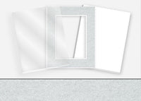 Standard Pkg 333: Acrylic, Foamboard, Mat #C964 (Silver Florentine) with 2 inch Border