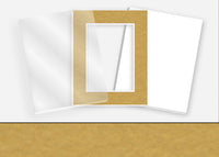Standard Pkg 341: Glass, Foamboard, Mat #C968 (Old Gold) with 2 inch Border