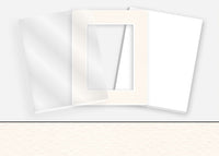 Standard Pkg 033: Glass, Foamboard, Mat #C987 (Palm Beach White) with 2 inch Border