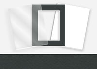 Standard Pkg 316: Acrylic, Foamboard, and Mat #C989 (Raven Black) with 2 inch Border
