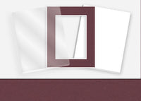Standard Pkg 234: Acrylic, Foamboard, and Mat #CB038 (Berkshire Maroon) with 2 inch Border
