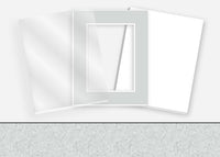 Standard Pkg 287: Glass, Foamboard, and Mat #CB155 (Berkshire Pumice) with 2 inch Border
