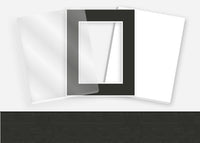Standard Pkg 322: Acrylic, Foamboard, and Mat #CB404 (Berkshire Textured Black) with 2 inch Border