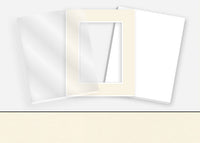 Standard Pkg 039: Glass, Foamboard, Mat #CBW251 (Berkshire Antique White) with 2 inch Border