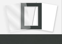 Standard Pkg 323: Acrylic, Foamboard, and Mat #CSRM3423 (Jet Black) with 2 inch Border