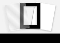 Standard Pkg 326: Glass, Foamboard, and Mat #PW1420 (Onyx) with 2 inch Border