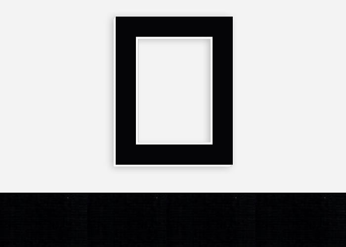 Custom Border Standard Mat 329: #PW1504 (Black Linen)