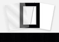 Standard Pkg 329: Acrylic, Foamboard, and Mat #PW1504 (Black Linen) with 2 inch Border